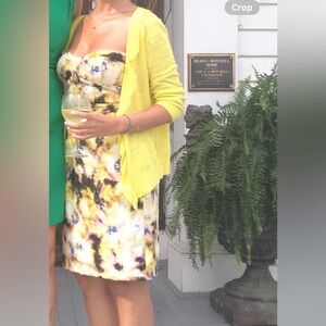 J.Crew Wedding Guest strapless dress multi color